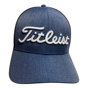 Titleist Pro V1 Mesh Baseball Cap Blue White FJ FootJoy Patch Adjustable